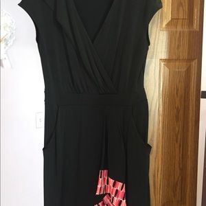 Apt 9 Black Dress with Orange & Pick Accents